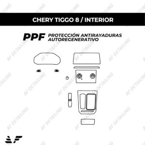 Película Protectora de Pintura (PPF) Interior para Chery Tiggo 8