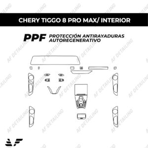 Película Protectora de Pintura (PPF) Interior para Chery Tiggo 8 Pro Max