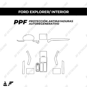 Película Protectora de Pintura (PPF) Interior para Ford Explorer 2024