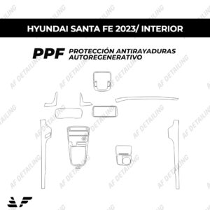 Película Protectora de Pintura (PPF) Interior para Hyundai Santa Fe Full 2023