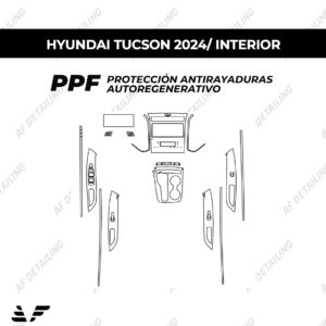 Película Protectora de Pintura (PPF) Interior para Hyundai Tucson 2024