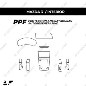 Película Protectora de Pintura (PPF) Interior para Mazda 3