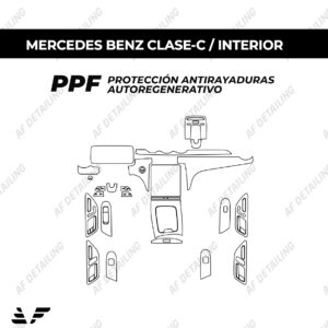 Película Protectora de Pintura (PPF) Interior para Mercedes Benz Clase-C
