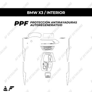 Película Protectora de Pintura (PPF) Interior para BMW X3 2019