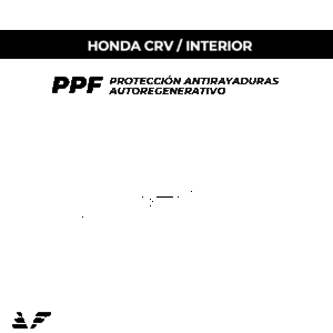 Película Protectora de Pintura (PPF) Interior para Honda CRV 2018