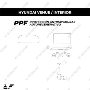 Película Protectora de Pintura (PPF) Interior para Hyundai Venue
