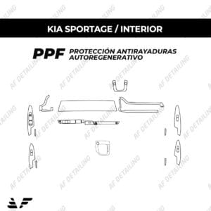 Película Protectora de Pintura (PPF) Interior para Kia Sportage Mecánico
