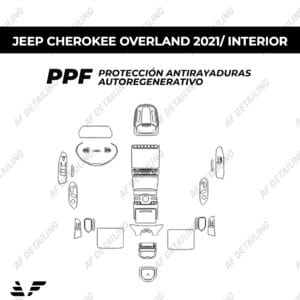 Película Protectora de Pintura (PPF) Interior para Jeep Cherokee Overland 2021