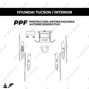 Película Protectora de Pintura (PPF) Interior para Hyundai Tucson Mecánico 2022